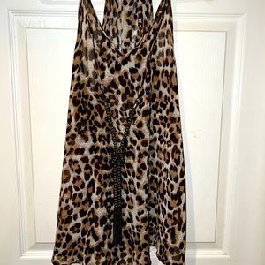 Iris Los Angeles leopard print top with snake style jewelry